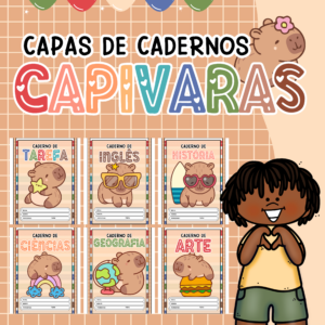 Capinhas de Caderno - Capivara