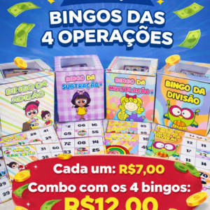 Combo Bingo das 4 operações
